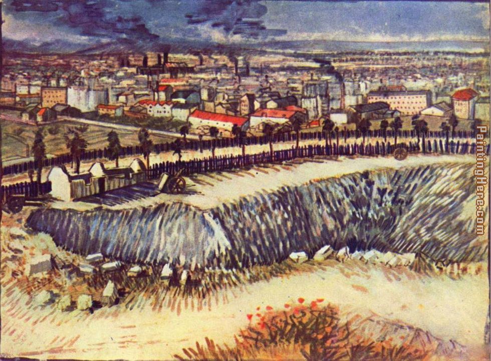 Factory city painting - Vincent van Gogh Factory city art painting